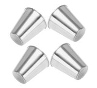 BESPORTBLE 4pcs Stainless Steel Shot Glasses Unbreakable Reusable Metal Cups for Camping Travel Bar Home Smooth Polished Surface Easy to Clean Drinking Vessels