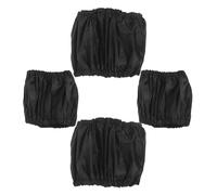 BESPORTBLE 4pcs Stroller Wheel Cover, Pushchair Tire Protection Sleeve, Black Polyester, 27x13cm, Anti-Scratch, Quick to Attach and Remove, for Stroller Wheels, Travel and Muddy Days