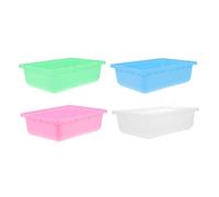 BESPORTBLE 4pcs Sturdy Plastic Hamster Cage Tray Pet Bedpan Potty Poop Tray Pet Cage Accessories Easy Maintenance