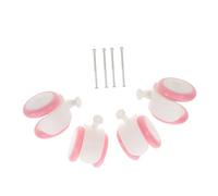 BESPORTBLE 4pcs Toddler Walker Replacement Wheels Set Baby Walker Push Toy Spare Rubber Casters with Screws Universal Front Wheel Accessories Pink