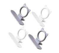 BESPORTBLE 4pcs Toilet Lid Lifters Handles Sticky Toilet Seat Lift Covers Easy Install Decorative Hangers for Bathroom Hotel Use Gray White