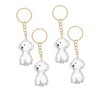 BESPORTBLE 4pcs Transparent Dog Hair Keychain Airtight Sealed Pet Pendant Memorial Keepsake for Dog Owners Lightweight Compact Capsule for Preserving Precious Pet Hair Memories
