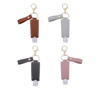 BESPORTBLE 4pcs Travel Bottle Cover Keychain Set for 30ml Empty Bottles, Hand Washing Case with Keyring Pendant, Portable Leak-resistant Protective Sleeve for Toiletries