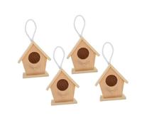 BESPORTBLE 4pcs Unfinished Wood Mini Bird House Kits DIY Hanging Birdhouses for Outdoor Party Decorations Space Saving Design Lightweight for Indoor Use and Close Observation of Hummingbirds