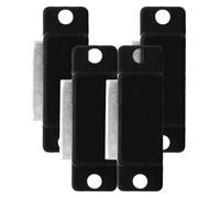 BESPORTBLE 4pcs Universal Magnetic Cabinet Door Catch for Kitchen Stove Panel and Range Hood, Stainless Steel Black Latch with Easy Installation and Enhanced Appearance, Includes Screws