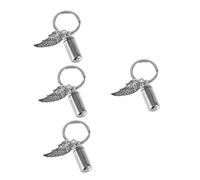 BESPORTBLE 4pcs Urn Key Chain Pendant for Pet Ashes Mini Urn Container with Memorial Keepsake for Remembering Beloved Pets