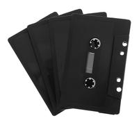 BESPORTBLE 4pcs Vintage Black Blank Cassette Tapes DIY Wall Decoration Retro Audio Tape Ornaments for Home Bar Crafting