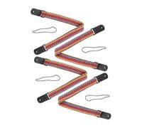 BESPORTBLE 4pcs Vintage Bohemian Woven Ukulele Strap Adjustable Cotton Shoulder Belt for Banjo and Guitar Accessories Comfortable Musician Use