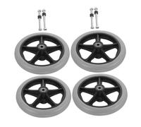 BESPORTBLE 4pcs Wheelchair Front Replacement Wheels Solid Puncture Resistant Casters with Rotation for Walkers Rollators Lightweight Slip Accessories