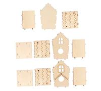 BESPORTBLE 4pcs Wooden Bird Nest Kit Light Yellow Natural Breeding Box for Parrots Cockatiels and Swallows Craft and Assemble Birdhouse Decor