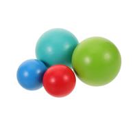 BESPORTBLE 4pcs Wooden Croquet Balls for Natural Wood Outdoor Easy Setup Lawn Game for Summer Camp and Family Play