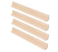 BESPORTBLE 4pcs Wooden Domino Bases and Alphabet Display Stands DIY Domino Holding Racks for Alphabet Crafts and Early Childhood Education Games