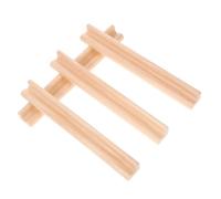 BESPORTBLE 4Pcs Wooden Domino Holders Trays Alphabet Bases DIY Craft Display Stands for Domino Tiles Racks Game Accessories
