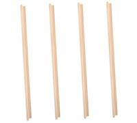 BESPORTBLE 4pcs Wooden Domino Tile Holders Unfinished Racks for Mexican Train Mahjong Board Games and Craft Display Trays Multigame Compatible Organizer