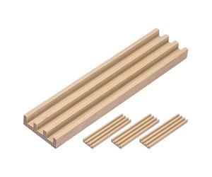 BESPORTBLE 4pcs Wooden Domino Trays Single Row Wood Tile Holders Board Game Accessories For Mexican Train Mahjong And Domino Tiles 25.4cm