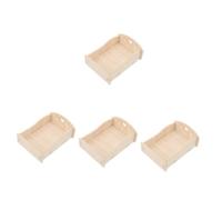 BESPORTBLE 4pcs Wooden Guinea Pig Bed Cozy Small Animal Platform for Hamsters Solid Construction Easy to Clean Spacious Design for Sleeping and Playing Small Pet Furniture