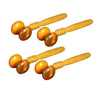 BESPORTBLE 4pcs Wooden Massage Roller Set for Full Body Relaxation Yoga Relax Rod Massaging Wheel for Men and Women Natural Wood Material for Stress Relief and Muscle Therapy