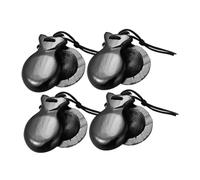 BESPORTBLE 4pcs Wooden Spanish Castanets Lightweight Percussion Musical Instruments for Dance with Clear Rich Tone and Polished Stylish Design