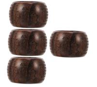 BESPORTBLE 4pcs Wooden Thumb Ring for Men and Women Comfortable Finger Decor Unique Design Crafted from Wood for Everyday Wear for Buddhism-inspired Jewelry Collection