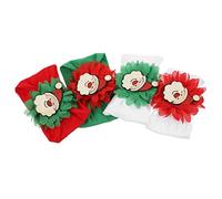 BESPORTBLE 4PCS Xmas Headbands Soft Chiffon Santa Headdress for Cute Holiday Hair Accessories