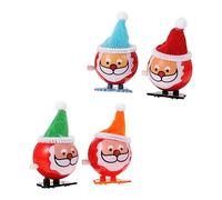 BESPORTBLE 4PCS Xmas Themed Clockwork for Safe Wind Up Plaything for Holiday Fun Enhances Tactile Skills Color Discrimination for Christmas Celebrations