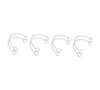 BESPORTBLE 4sets 2pcs Pearl Shoe Chain Accessories Decorative Charms for Women Easy to Install Shoe Decoration for Parties Daily Life Holidays Lightweight Durable Design 2pcs*4