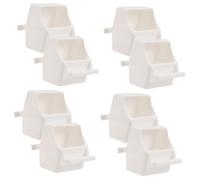 BESPORTBLE 4sets Convenient Bird Feeder Birdcage Bird Feeders Clear Bird Feeder Bird for Birds Hamster Food Bowl Window Bird Feeder for outside Smart Bird Feeder Birdfeeder White 2pcs*4