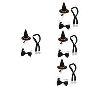 BESPORTBLE 4sets Guinea Pig Costume Supplies Hamster Witch Hat Scarf and Bow Tie for Halloween Pet Decorations Lightweight and Comfortable Pet Decor