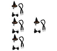 BESPORTBLE 4sets Halloween Hamster Witch Hat Kit Scarf Bowtie Costume for Pets for Guinea Pigs Hamsters and Chinchillas Fun Halloween Party Accessory