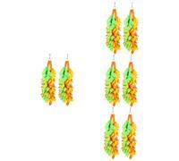 BESPORTBLE 4sets Hanging Swing Toy for Budgie Parrot Safe Chewing Toy for Hamster Parakeet Stand Biting Teething Features 2pcs*4