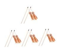 BESPORTBLE 4sets Indoor Cat Toys Cat Wand Toys for Indoor Interactive Stick Scratching Feature 2pcs*4