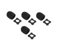 BESPORTBLE 4sets Thickened Microphone Sponge Covers with Non Slip Rubber Holder Stand Windproof Mic Covers for Handheld Mics Fall Protective Windshield Filters for Karaoke Studio and Outdoor