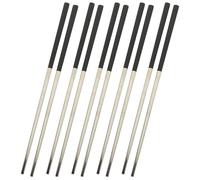BESPORTBLE 5 Pairs 304 Stainless Steel Chopsticks Set, Anti-Skid Heat-Resistant Metal Chopsticks for Kitchen Cooking and Camping, Reusable Non-Slip Tableware for Travel and Dining