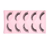 BESPORTBLE 5 Pairs Black False Lashes Strip Set for Everyday Life and Parties, Comfortable Lightweight Fake Eyelashes with Classic Fashion Style, Not Easy to Deform
