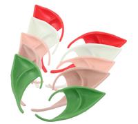 BESPORTBLE 5 Pairs Halloween Cosplay Props Lightweight Latex Elf Ears for Costume Parties Fit for Easy Wear for Masquerades Carnivals and Fantasy Events White Green Red Pink Pale Pink