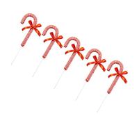 BESPORTBLE 5 Pcs Bow Cane Shaped Pendant for Christmas Tree Decorations User Friendly Holiday Hanging Decor for Mall Displays and Home Festivities