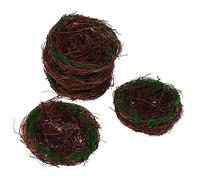 BESPORTBLE 5 Pcs Lovely Chick Nests Rattan Decorative Playthings Lightweight Bird Nests for Home Festival Decor for Christmas