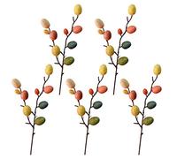 BESPORTBLE 5 Pieces Artificial Easter Eggs Branch Easter Decoration Eggs Bouquet Decorative Branches Artificial Flowers Arrangement Children Craft DIY Wreath Garland Vase Flower Arrangement Spring