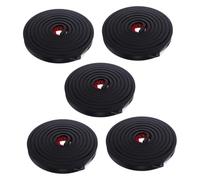 BESPORTBLE 5 Rolls Window Frame Seal Strip, Self-Adhesive TPE Corner Trim Moulding, Black, Peel and Stick, Interior DIY Home Improvement