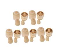 BESPORTBLE 5 Sets DIY Unpainted Russian Nesting Dolls Wooden Matryoshka Kits for Crafting Creative Painting Holiday Decorations Space Saving Art Supplies