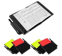 BESPORTBLE 5 Sets Soccer Referee Card Kit Red Yellow Cards PVC Notebook Essential Referee Tools for Football Basketball Sports Games for Officials