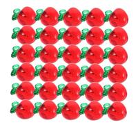 BESPORTBLE 50 Pcs Lightweight Acrylic Apple Beads for Crafting Fade Resistant Vibrant Fruit Charms for DIY Jewelry Bracelets Earrings Necklaces Keychains and Creative Handmade Accessories