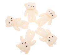 BESPORTBLE 50 pcs Small Bear Dolls Hanging Ornaments Lightweight Cartoon Bear for Party Favors Soft Fabric Stuffed Animal Decorations