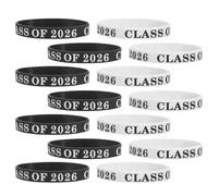 BESPORTBLE 50 Silicone Wristbands for The Graduating Class of 2026, & White Wristbands for Graduates, for Graduation Ceremony, Class of 2026 for School & University, Unise