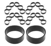 BESPORTBLE 500pcs Black Silicone Cable Ties 12x4mm Reusable Elastic Bands for Home Office Cord Management, Wire Organizer, Heavy Duty Silicone Bands for Power Cables and Electronics