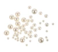 BESPORTBLE 500PCS Ivory Artificial Pearl Vase Fillers 6mm/10mm/14mm Round Faux Pearls for Wedding Centerpieces, Floating Candle Decor, Birthday Party and Home Table Scatter