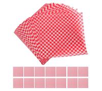 BESPORTBLE 500sheet Baking Greaseproof Paper Parchment Paper Grilling Rack Baking Liners Smash Burger Food Basket Liners Parchment Soap Wrapping Red