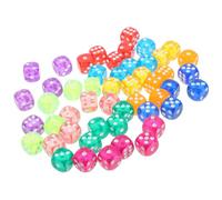 BESPORTBLE 50pcs Acrylic Dice Sided Dice Place Value for Game and Board Game Toys