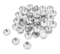BESPORTBLE 50pcs Candle Cup Tea Light Case Aluminum Metal Multi-Purpose Easy Mold and Demold Practical Holder for Small and Crafting