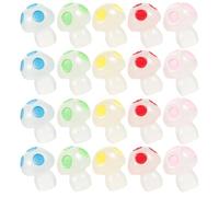 BESPORTBLE 50Pcs Glow The Dark Resin Mushroom Ornaments for Mini Garden Decor DIY Micro Landscape Accessories Luminous Bonsai Mushrooms for Indoor Outdoor Decoration